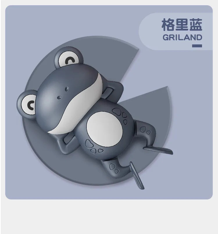 Baby Cute Animal Swimming Frog Shower Clockwork Toys When Baby Bath in Bathroom Baby Water Toy for Kids Clockwork Bath Toys Gift