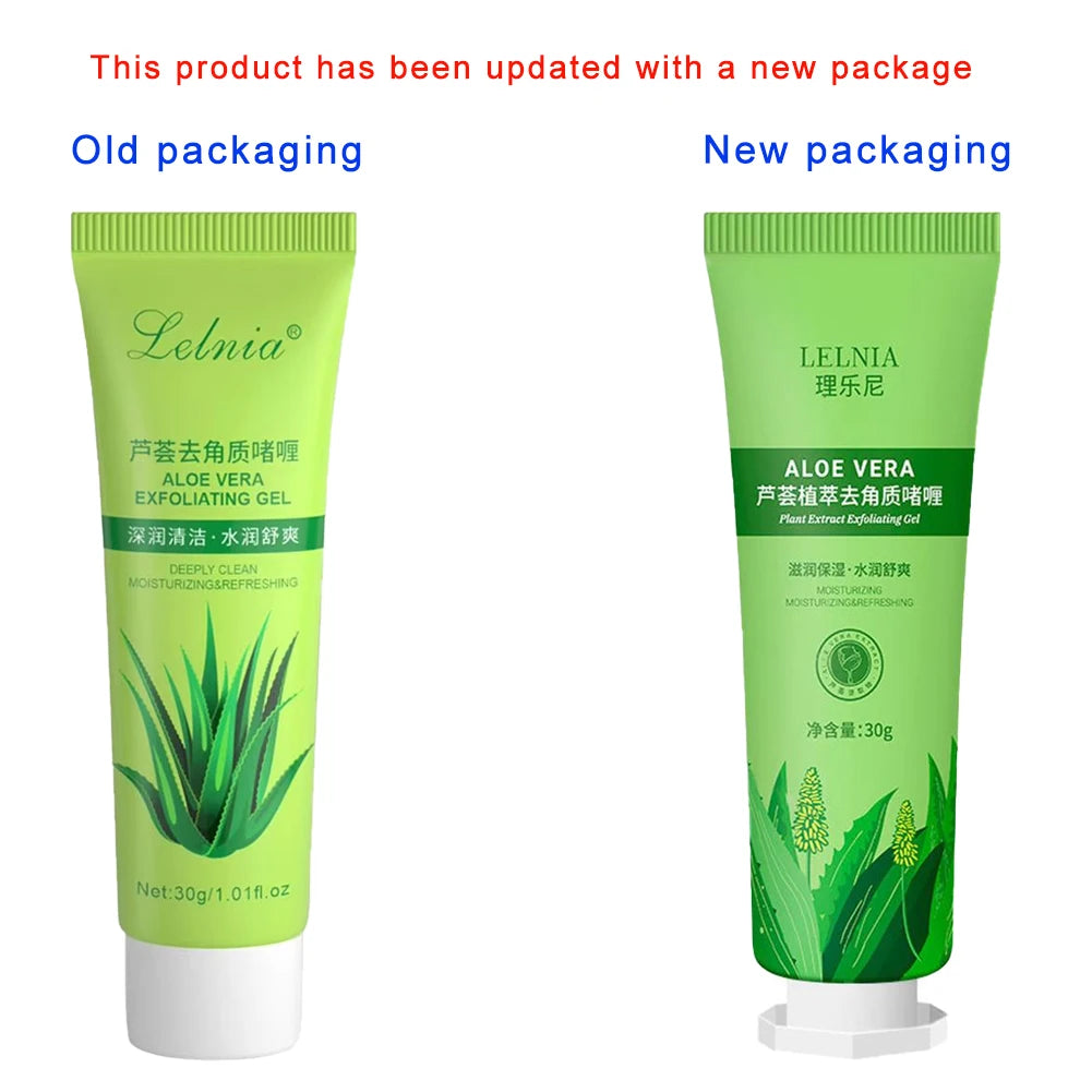 Face Exfoliating Gel Aloe Vera Facial Exfoliating Scrub Cleanses Remove Blackhead Moisturizing Shrink Pores Skin Care 30g-100g