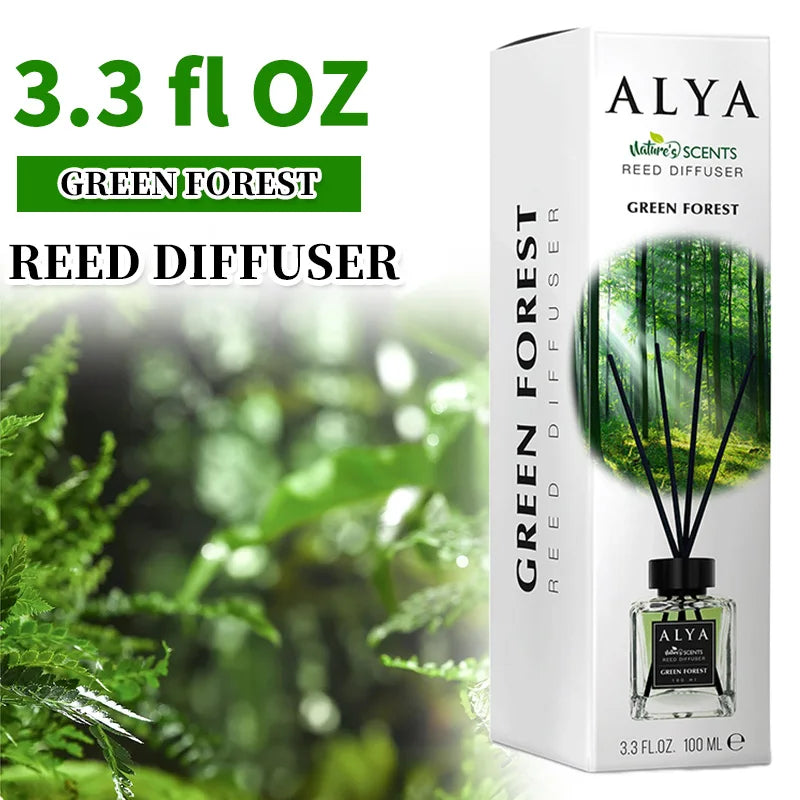 3.3oz Reed Diffuser Set with 14 Scents & 4 Incense Sticks | Long-Lasting Essential Oil Air Freshener | for Bedroom, Bathroom, Ho