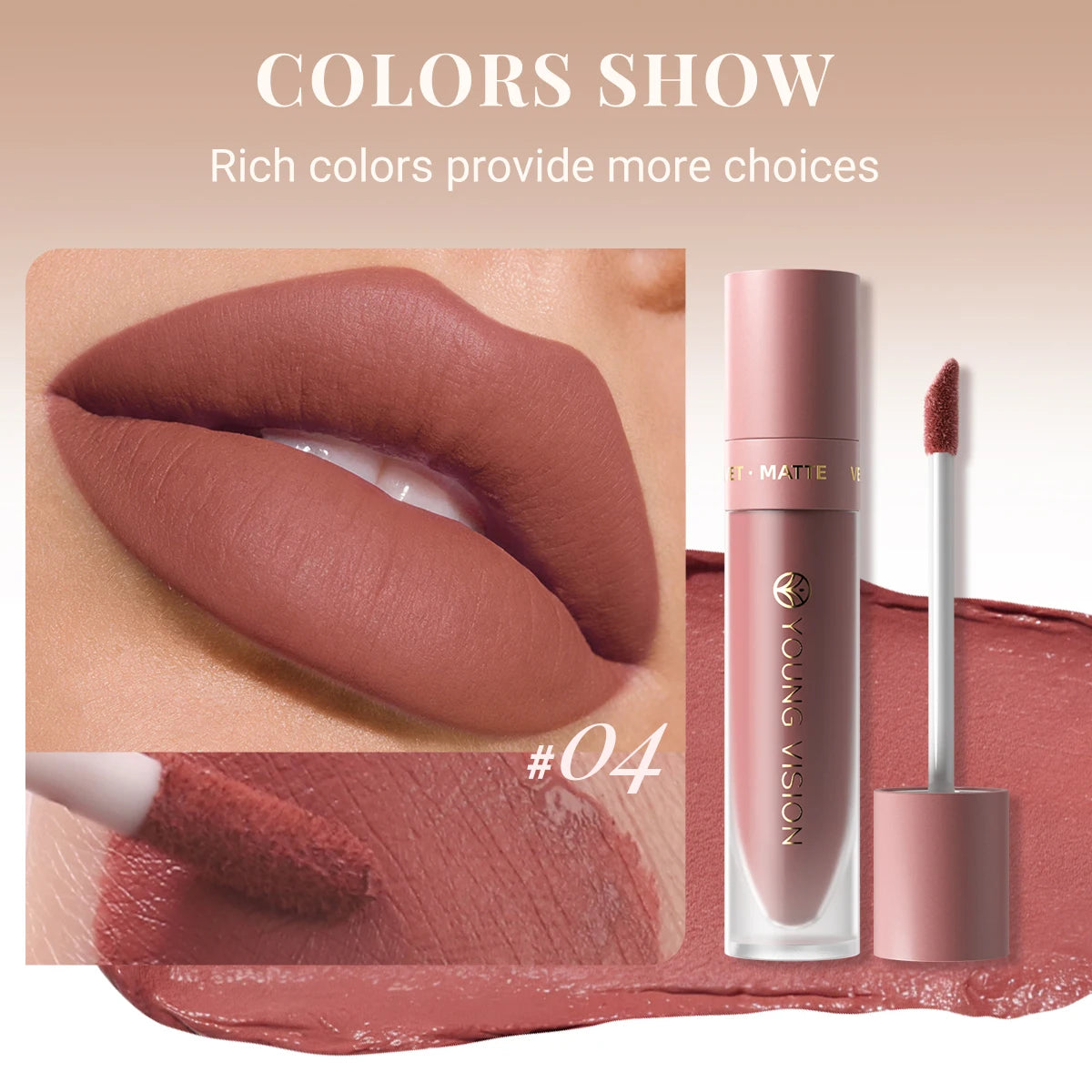 DUNUF Matte Velvet Lip Gloss, 3D Plumping & Waterproof, Square Tube Lipstick, Easy Application, 8 Shades (All-in-One)