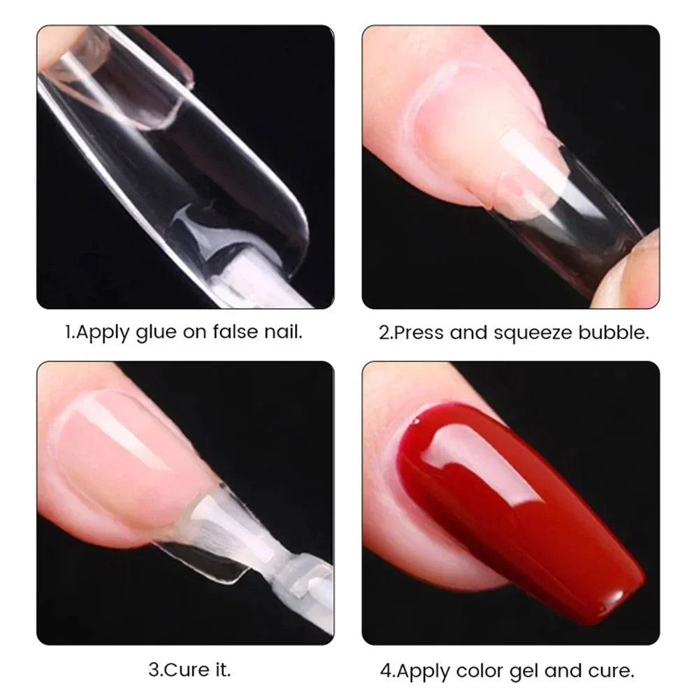 550Piece Medium and short soft gel nail tips Medium Apricot/Coffin Head Full Coverage Matte Extension Tool  Press-On Nail