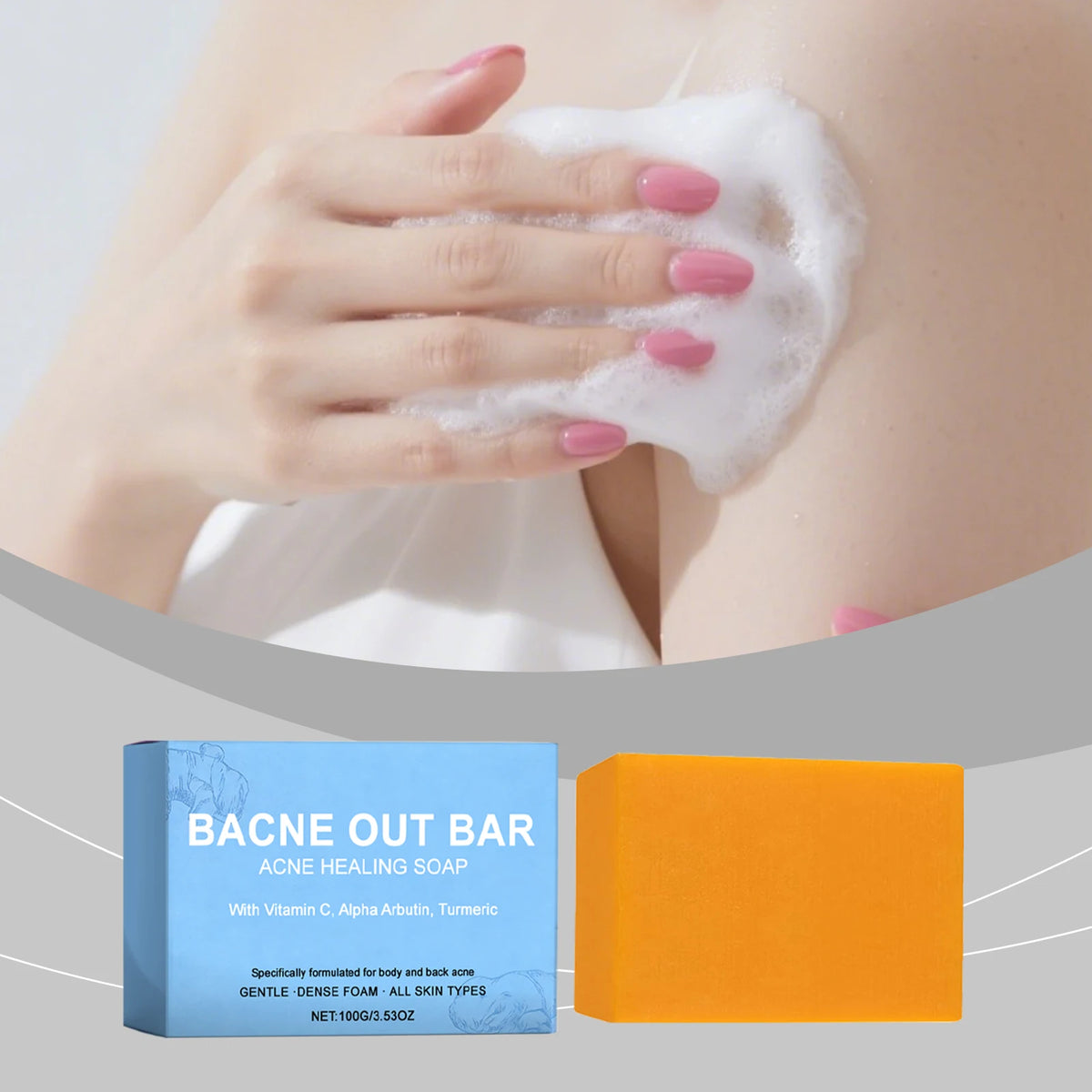 Body Cleansing Soap Gentle Anti Acne Exfoliating Facial & Body Cleanser Brightening Oil Control Soothing Skin Care Shower Soap
