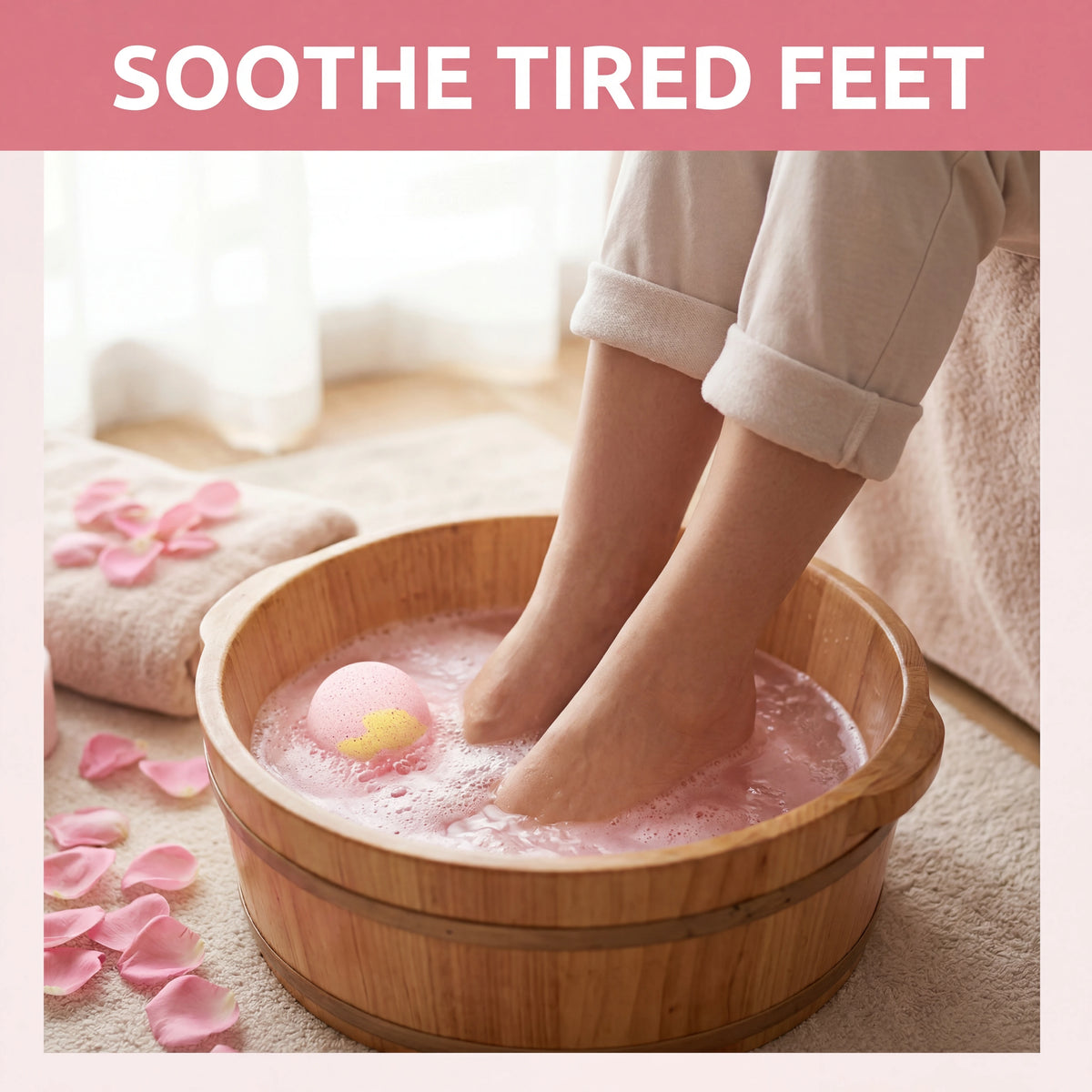 Rose Foot Bath Ball Nourishing Foot Soak Effervescent Tablet Deep Cleaning Exfoliate Feet Skin Relaxing Care Spa Soothe Fatigued