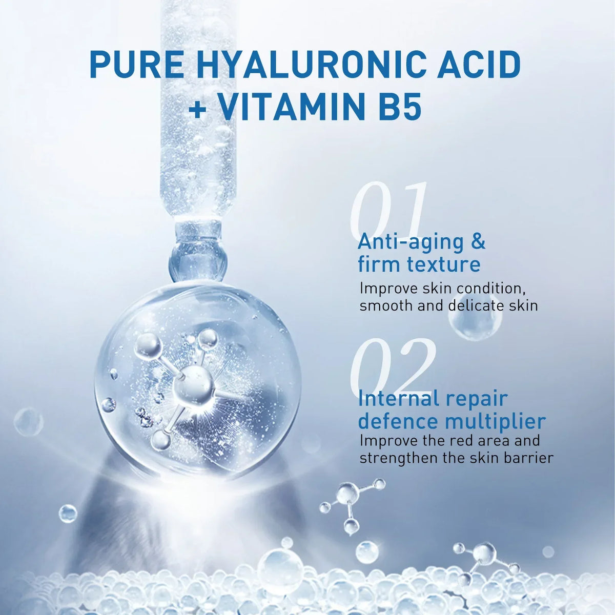 B5 Hyaluronic Acid Serum Facial Anti A-ging W-rinkle Lift Firming Fine Lines Lightening Dark Circle Skin Brightening Hyalu Serum