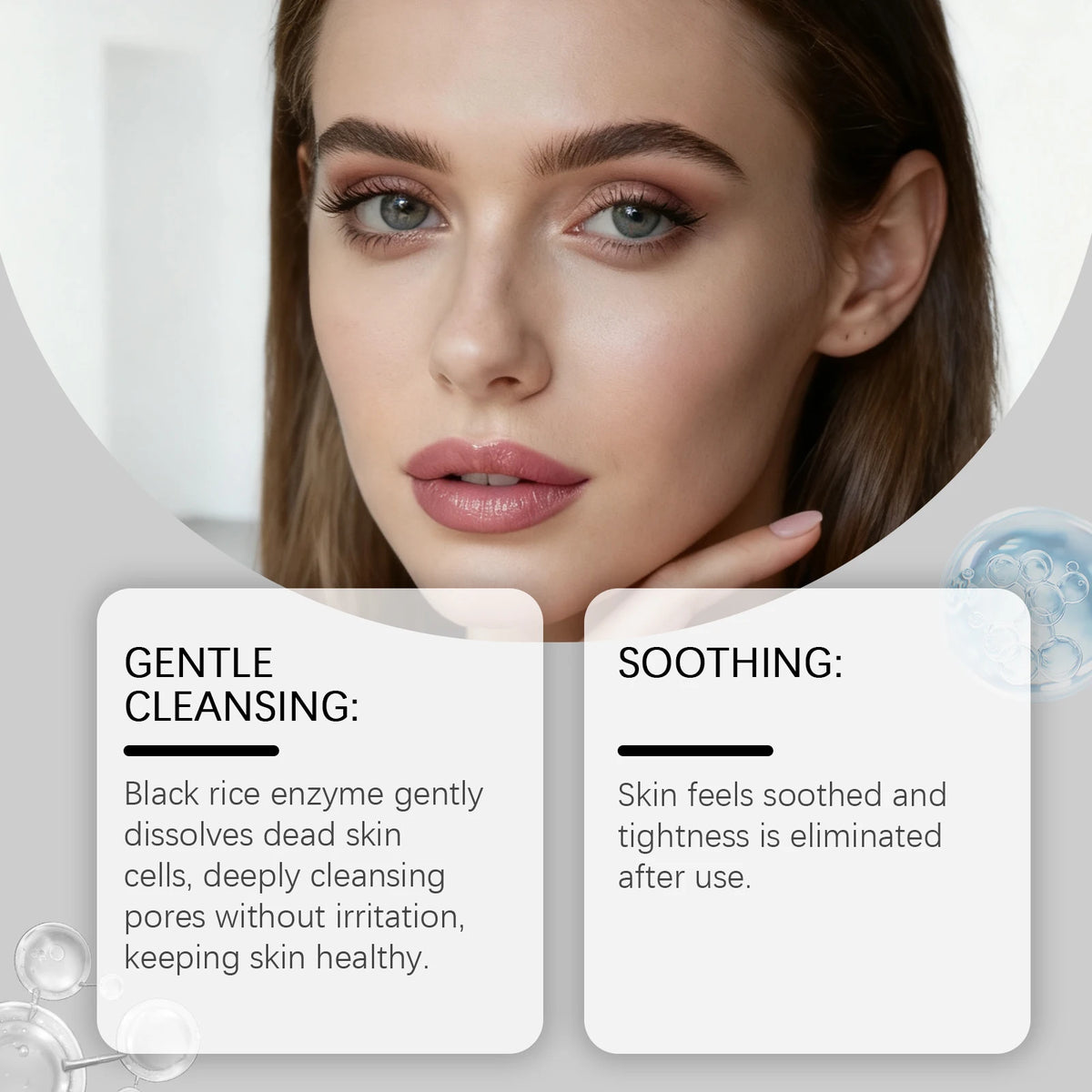 HOYGI Facial Cleansing Gel Oil Control Moisturizing Face Wash Anti-Acne Pore Refining Blackhead Remover Gentle Brightening Skin