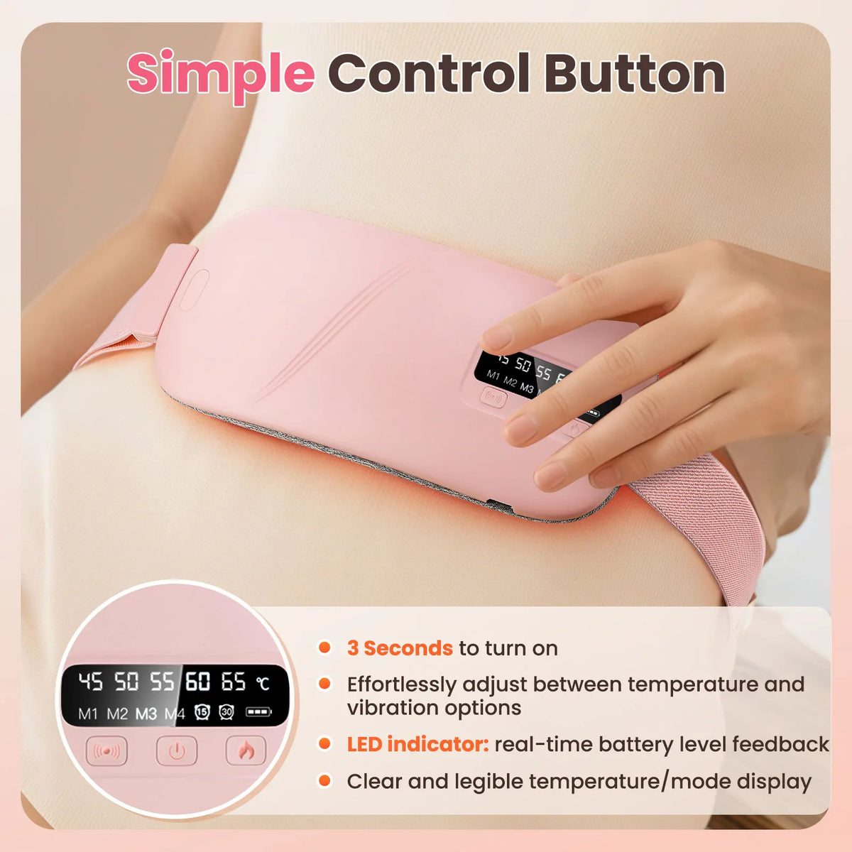 USB Menstrual Electric Heating Pad for Abdominal Vibration Massager Women Period Care Belly Heater Winter Warming Palace Belt