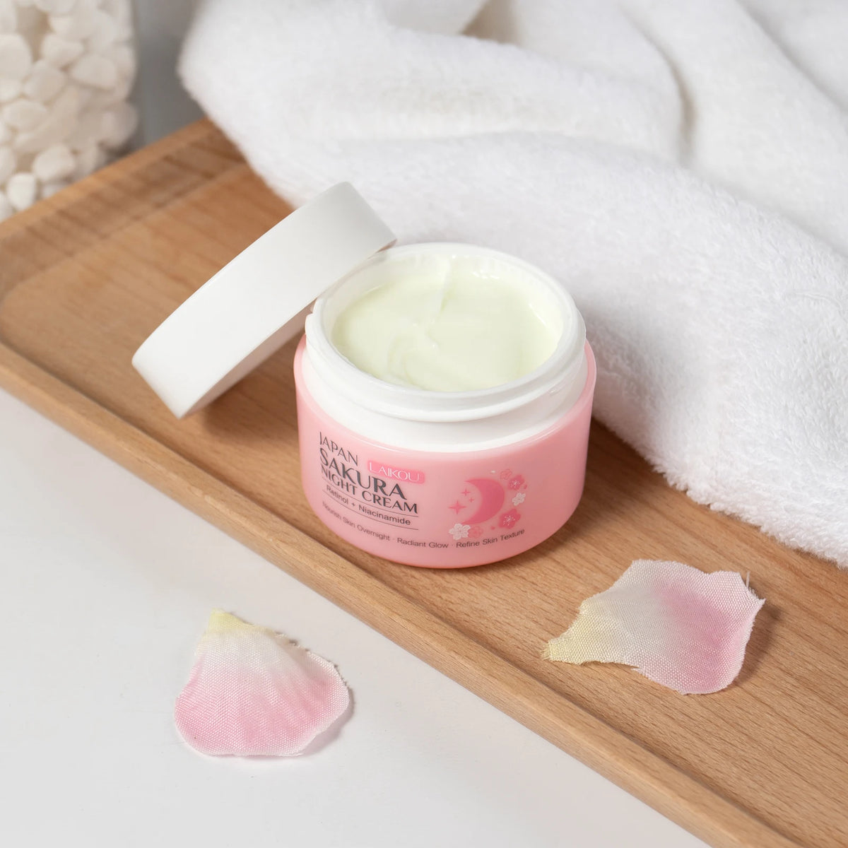LAIKOU Sakura Day Night Face Cream Nourishing & Brightening Moisturizer Anti-aging Smooth Skin 30g