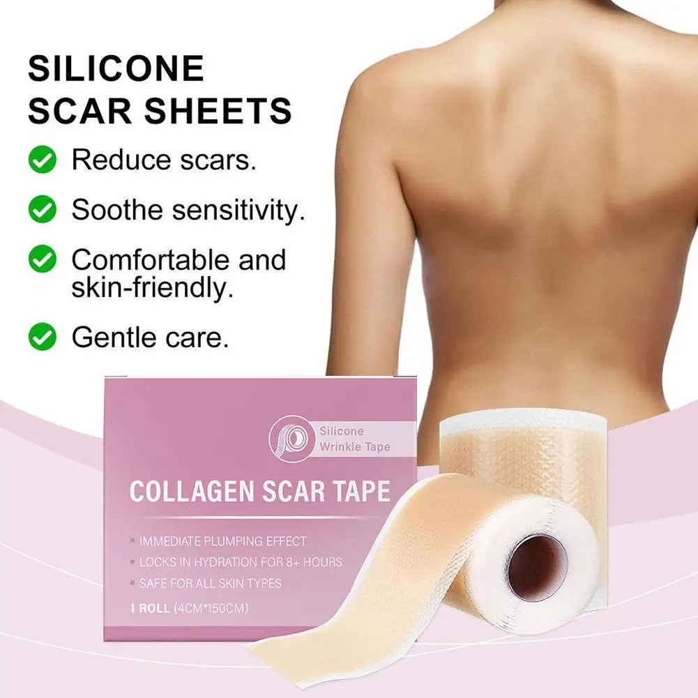 Hot Sale 1 Roll Silicone Scar Sheet Effective Scar Waterproof Breathable Painless Scar Repair Tape Roll Beauty Sticker 2025 New