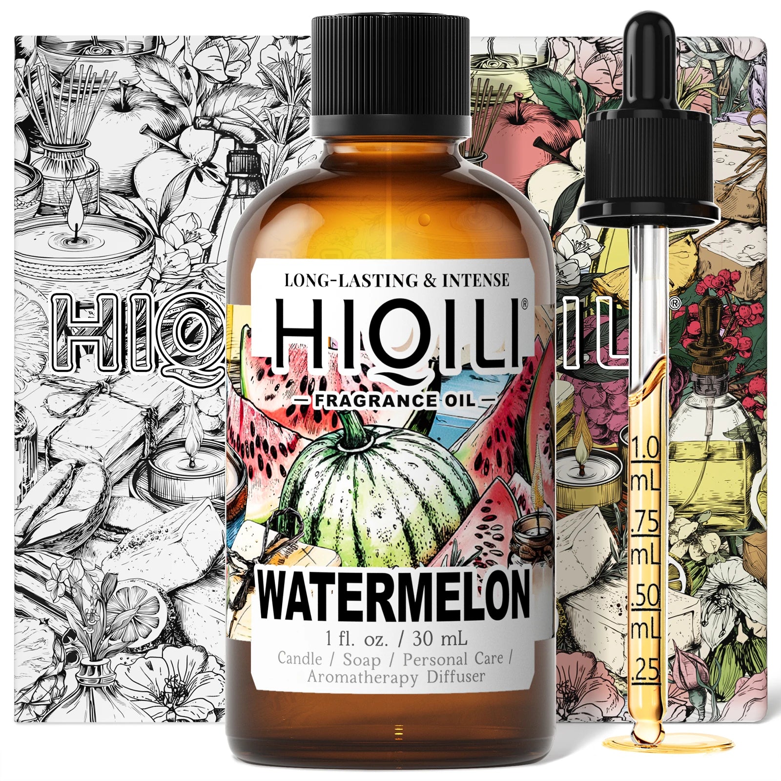 HIQILI New 30ml Perfume Oil Series, Vanilla/Lavender/Rose/Sandalwood 100% Natural Extract Perfume Oil, For Home Use, Humidifier