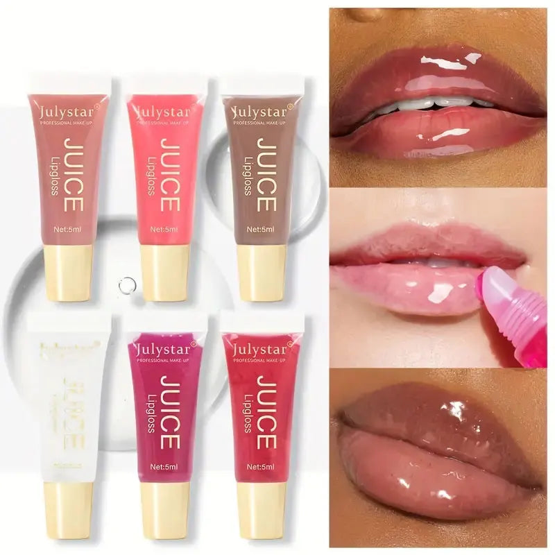 Watery Crystal Clear Jelly Lip Oil Lip Balm Moisturizing And Smoothing Lip Lines Jelly Pout Lip Gloss Glass Lip Fruit Scent