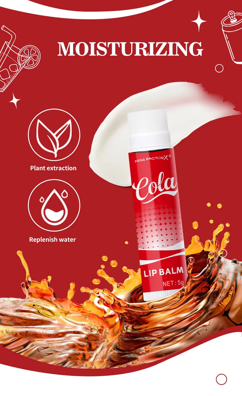 8PCS Soda-Inspired Lip Balm Set, Long-Lasting Moisture & Anti-Chapping, 8 Scents, Ideal for Daily Use & Holiday Gift Giving