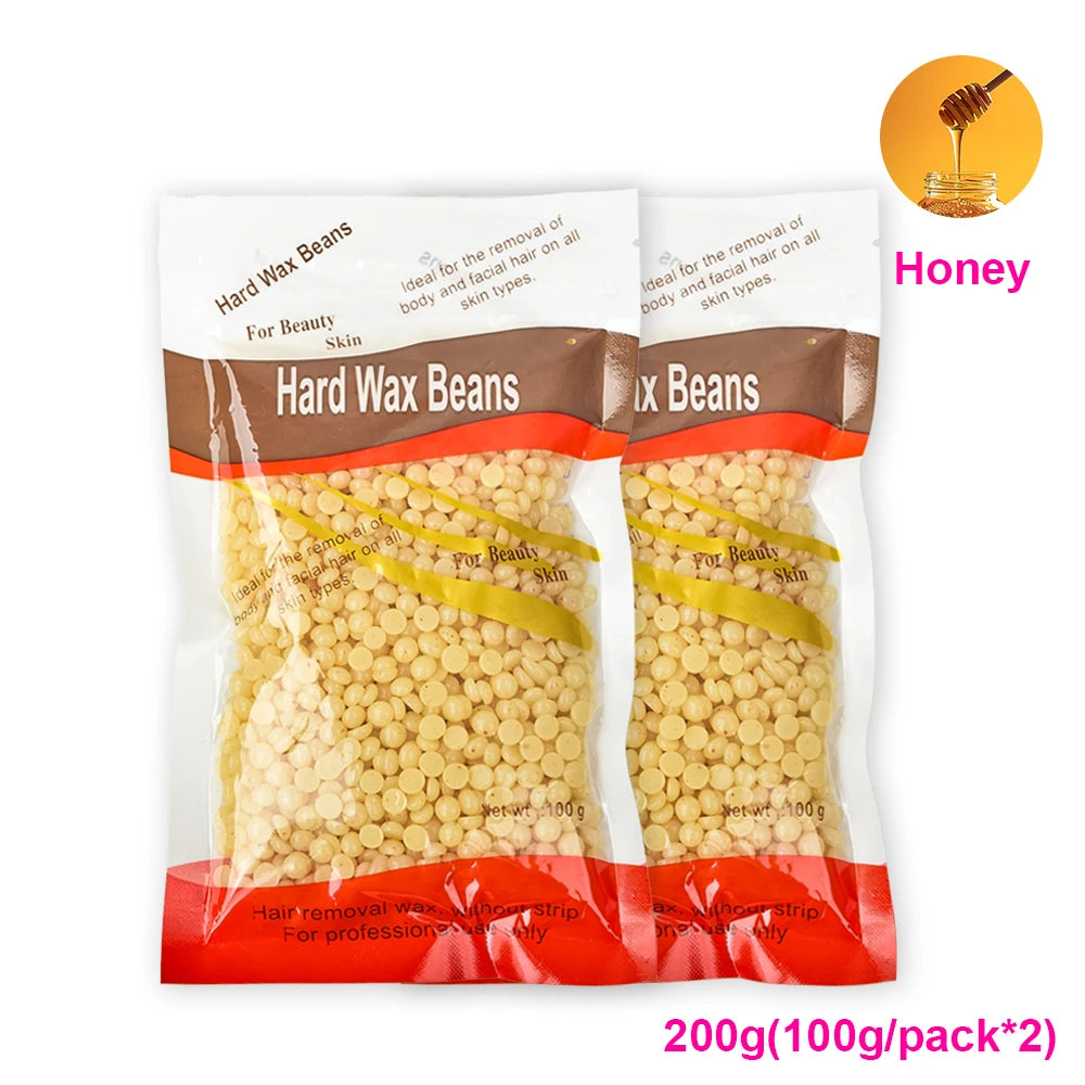 50g /100g/200g Hard Wax Beans Fast Waxing Machine Hot Film Painless for Wax Warmer Waxing Beans for Wax Heater Machine