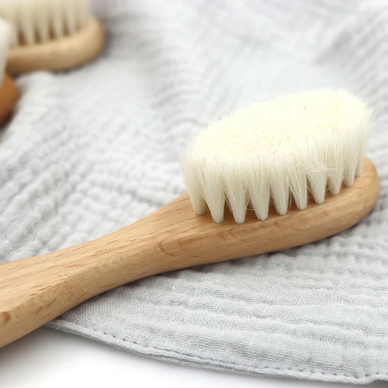 2pcs comb and brush set baby care beech wood brush and comb gift set TG183