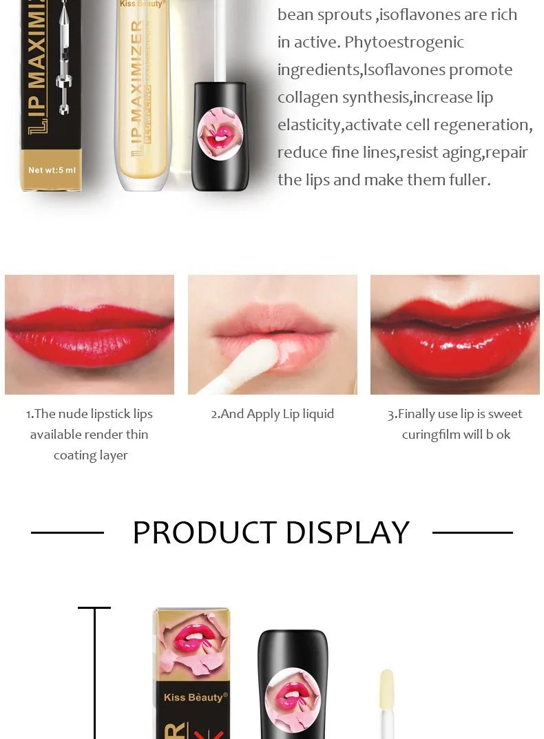 1/2PCS Transparent Lip Gloss Plumping Lip Oil - Moisturizing Repairing Fine Line Reducer Brighten Enhance Lip Serum for Lip Care