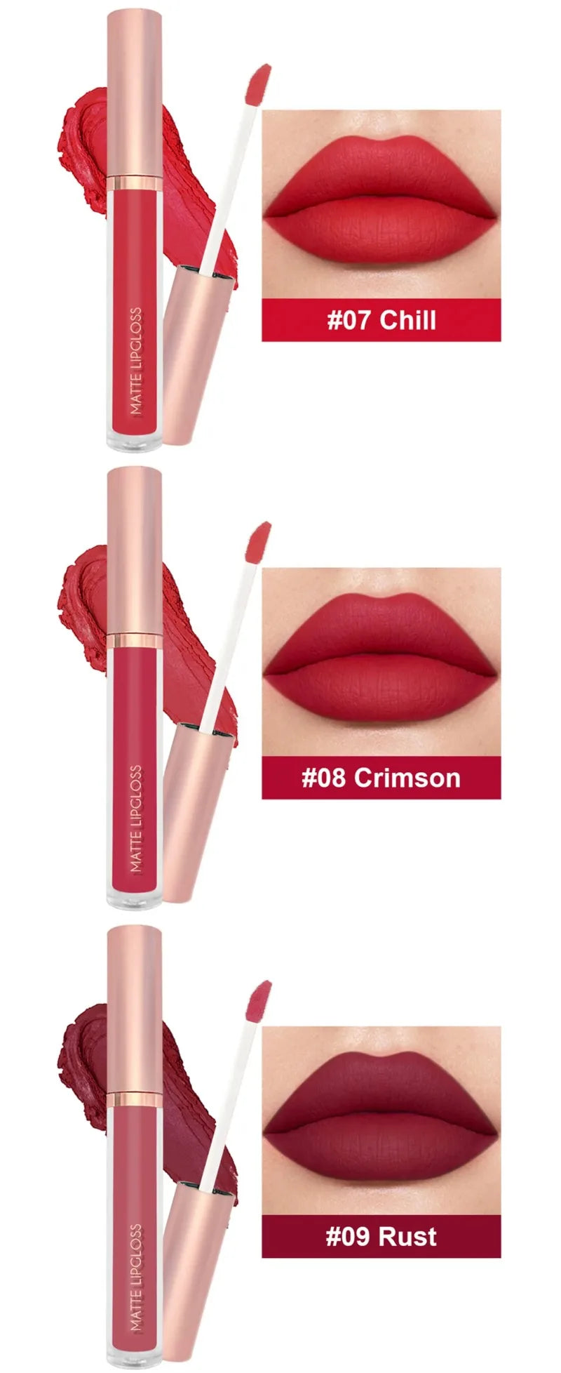 12 Colors Matte Velvet Sexy Lip Gloss Waterproof Long-Lasting Non-stick Cup Lip Glaze Nude Liquid Lipstick Lips Makeup Cosmetics