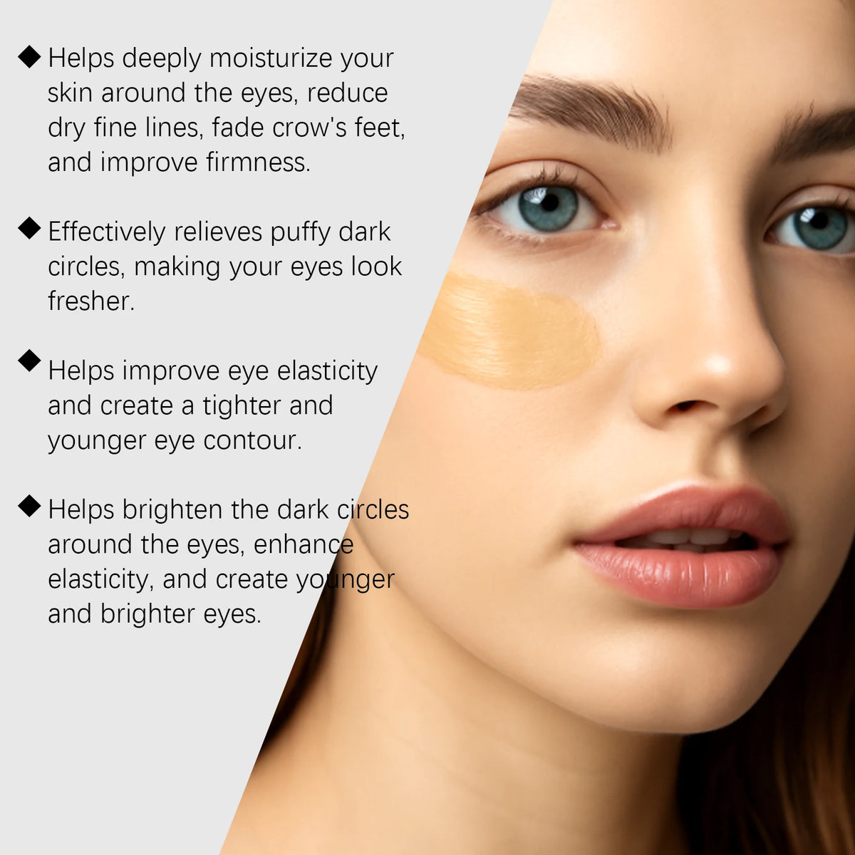 Instant Eye Care Cream With Brush Lasting Moisturizing Firming Smoothing Fine Lines Anti-Aging Eye Bag Removal Skin Care