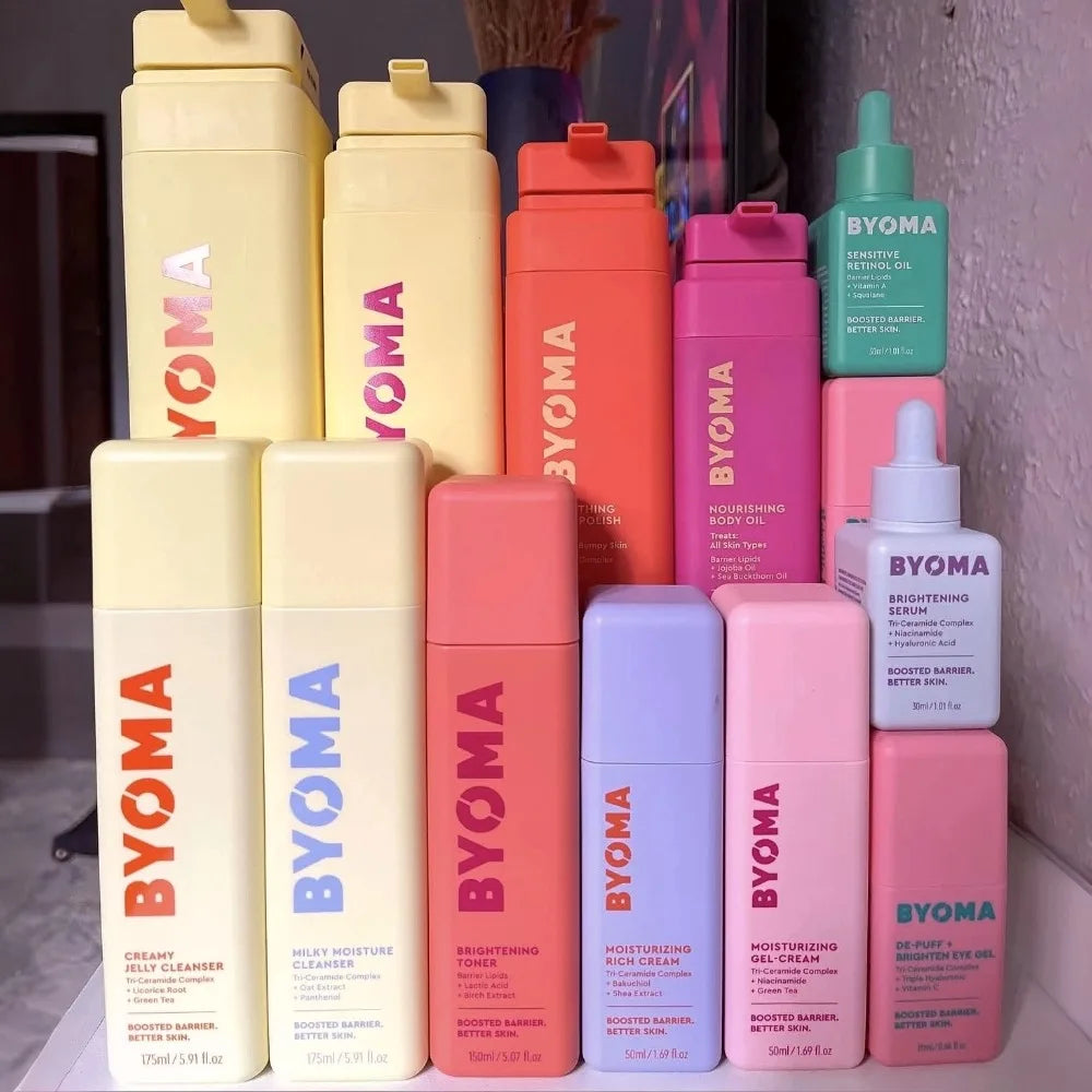 BYOMA Phyto-Mucin Glow Serum Series Hydrating Recovery Oil Milky Toner Serum Original Brand Skin Care Set Moisturizing Gel-Cream