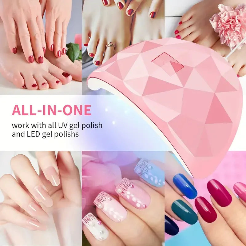 Nail Dryer Lamp UV Light For Nails Eyes Protection UV Lamp for Gel Nails Gel Nail Polish Curing Dryer Home Salon Tool