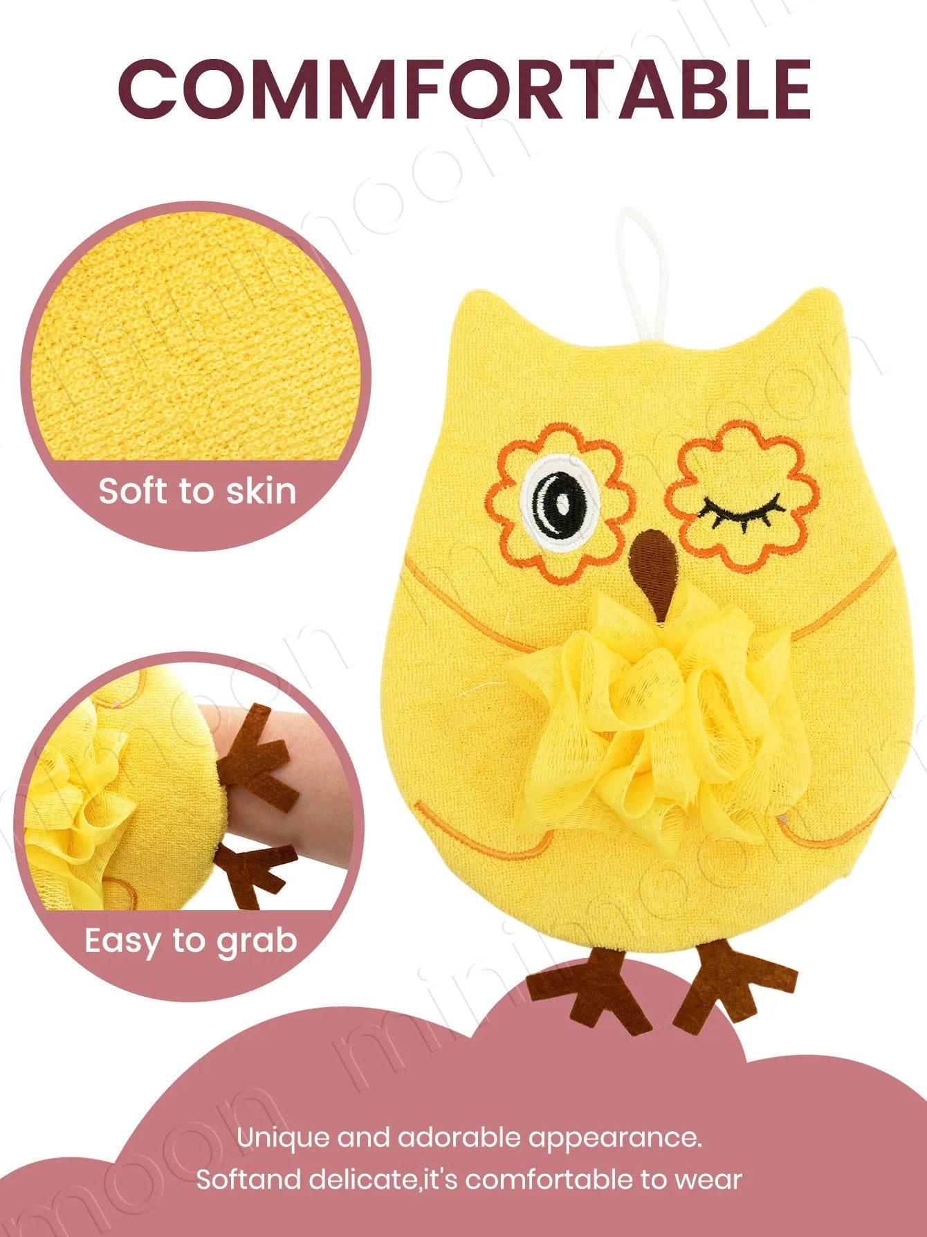 Gentle Baby Bath Mitts, Ultra-Soft Cartoon Gloves for Sensitive Skin and Fun, Effective Cleansing