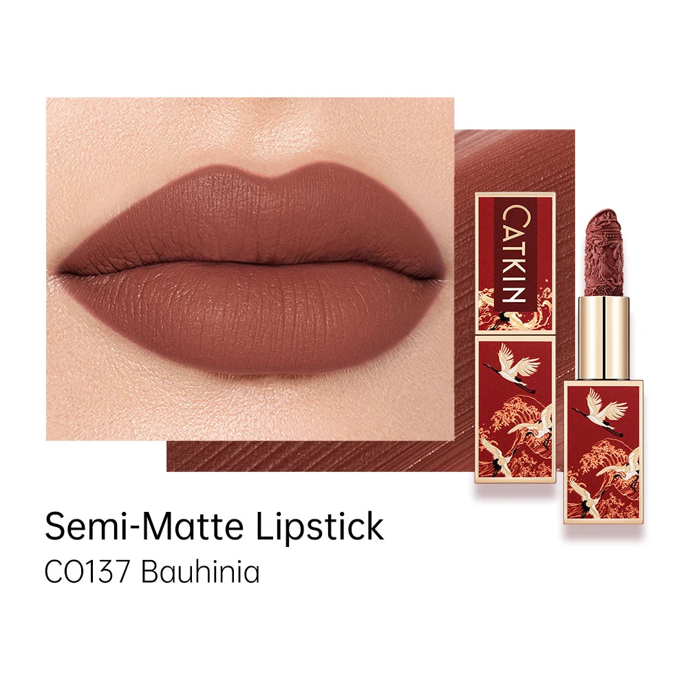 CATKIN Makeup Velvet Matte Lipstick, Hydrating Satin Long Lasting Lipstick with Smooth and Creamy Texture