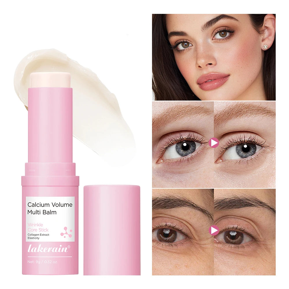 Calcium Collagen Vitamin D Eye Stick Balm Tightens Skin Care Anti Aging Anti Dark Circle Reduces Eye Bags Wrinkles Tear Trough