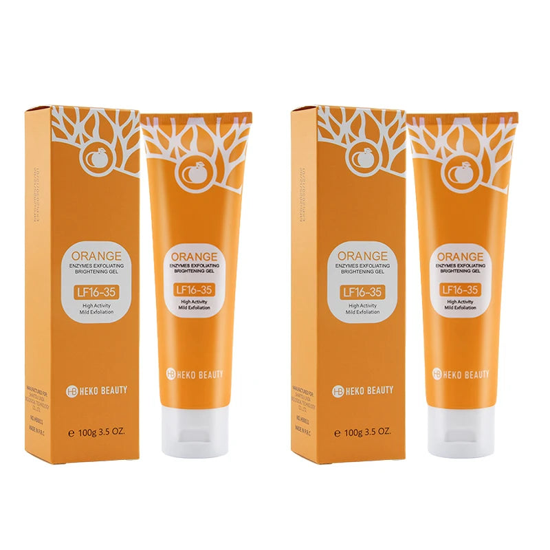 Orange Exfoliating Brightening Gel, Face Body Moisturizing Peeling Scrub, Deep Gentle Cleaning Pores, Remove Blackheads Exfoliat