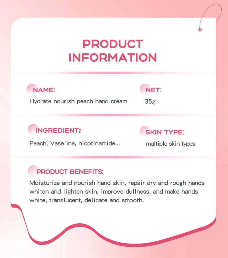 SADOER Mango Peach Aloe Vera Lemon Fruit Hand Cream Moisturizing Brightening Repairing Hand Creams For Hands Skin Care