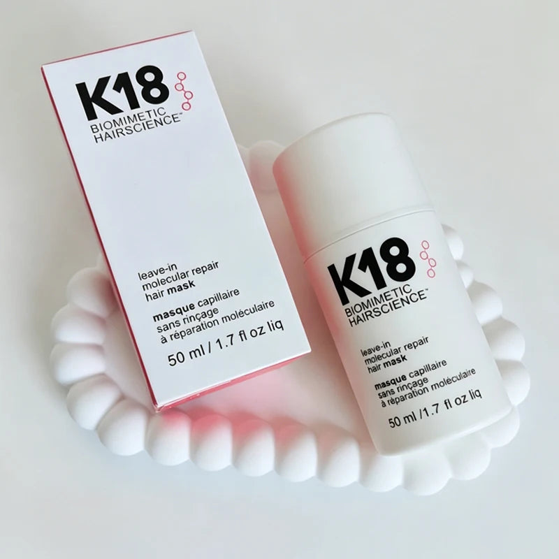 K18 New 50ml Leave-In Molecular Kertain Repair Hair Mask Softens Restores Damaged Hair Deep Keratin Treatment for Hair and Scalp