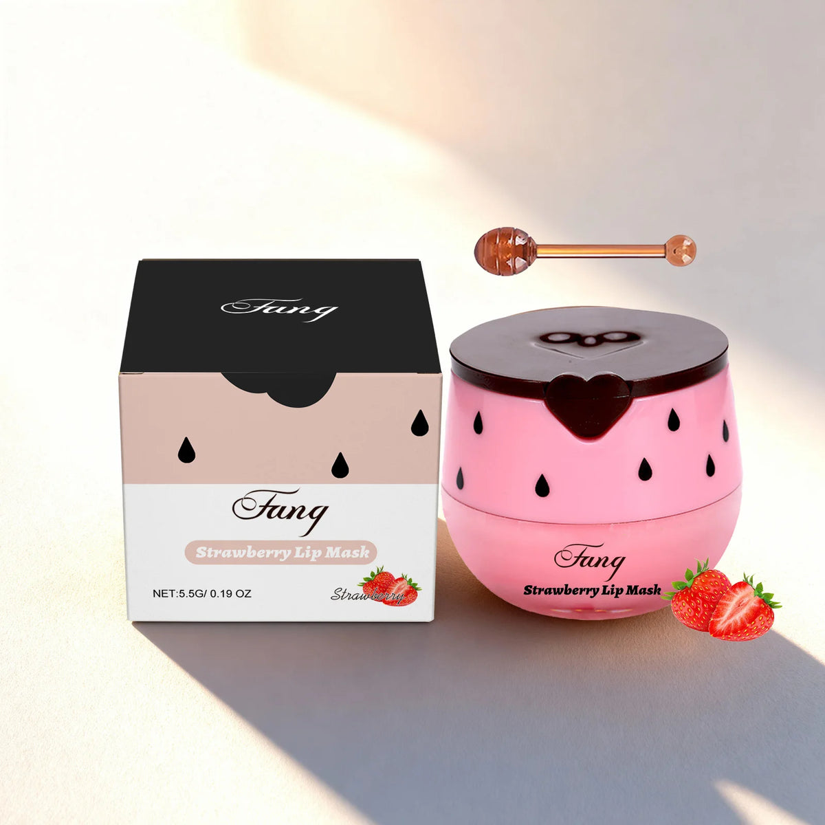 Lip Sleep Mask Night Sleep Moisturizing Lip Gloss Bleach Cream Exfoliating Fade Lip Lines Strawberry Honey Nourishing Lip Care
