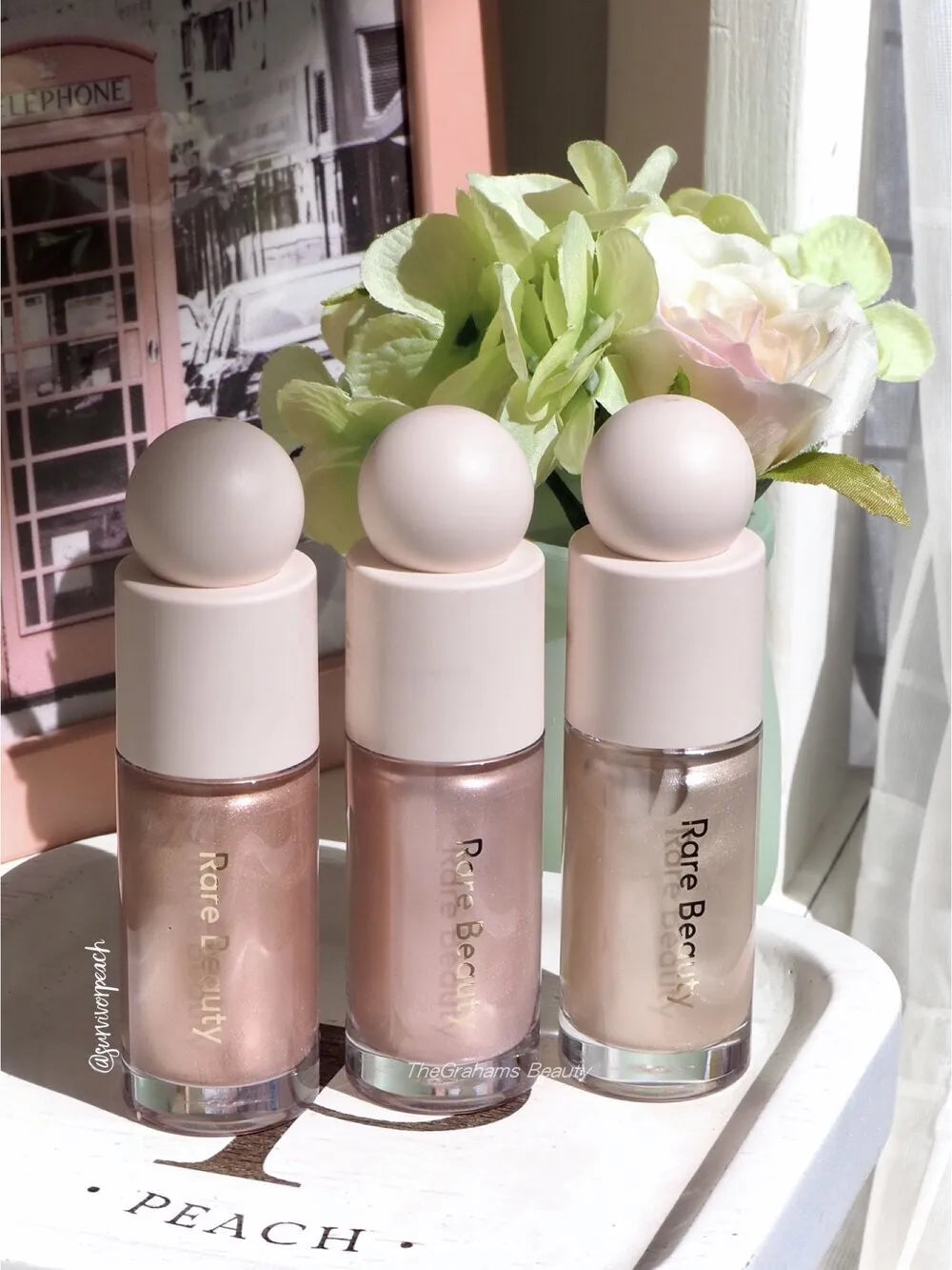 Rare Beauty Liquid Blush Highlighter Contour High Glossy Finish Luminizer Makeup Gel Face Body Brighten Glitter Natural Contour
