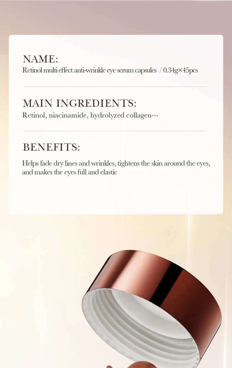 SADOER Retinol Eye Serum for Eyes skincare Anti Dark Circles Moisturizing Firming Nourishing Eye Cream Skin Care Products