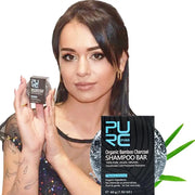 1PCS PURC Gray White Hair Shampoo Bar Bamboo Charcoal Detox Black Scalp Care Hair & Hair Bar Clean Shiny Treatment Soap W8S2
