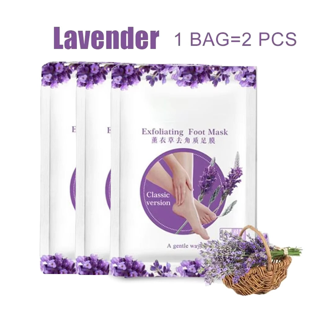 1/2/3 Pair Feet Exfoliating Foot Masks Pedicure Socks Exfoliation Scrub for Feet Mask Remove Dead Skin Heels Foot Peeling Mask