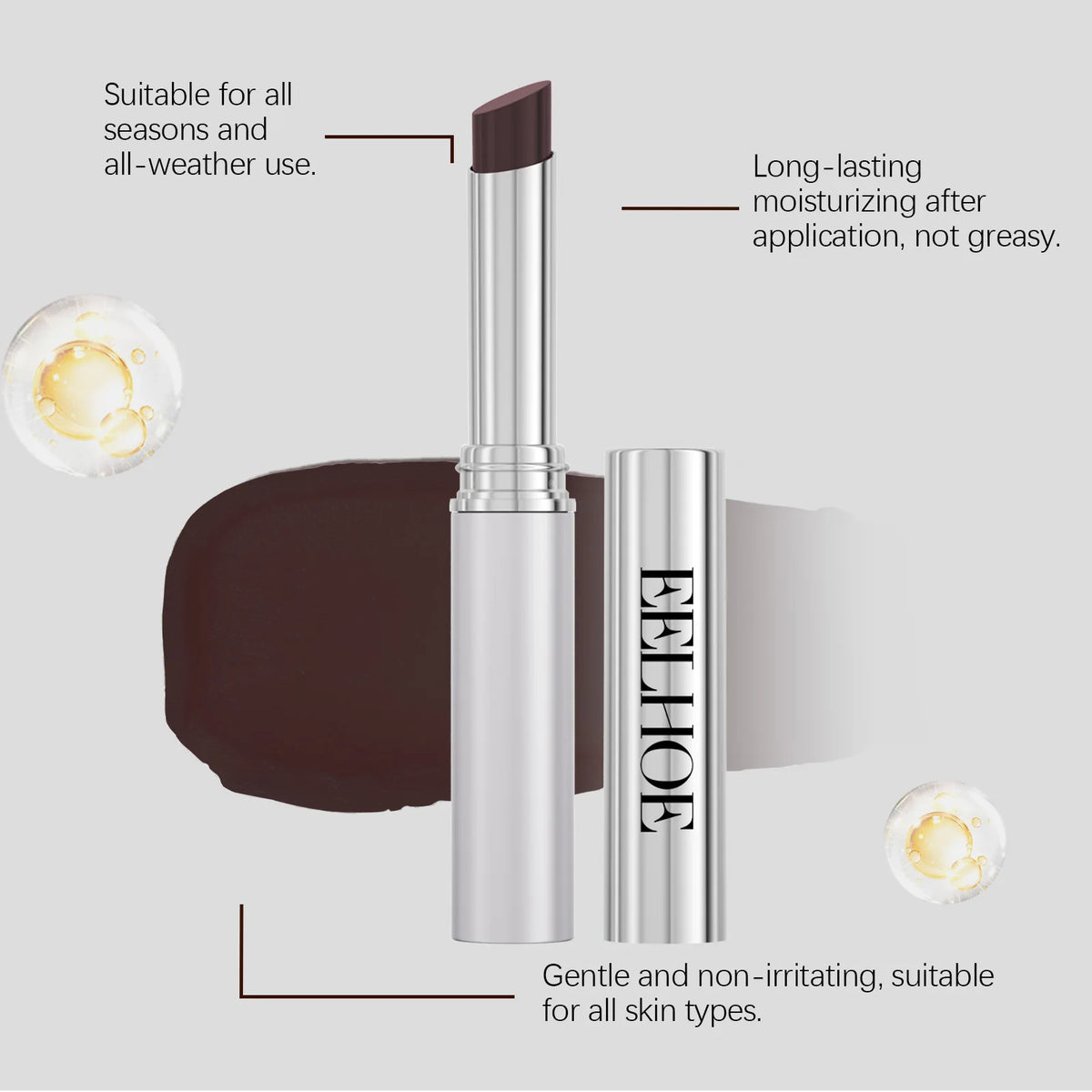 EELHOE Pink Honey Lipstick Vitamin E Long Lasting Lip Tint Waterproof Nourish Lip Plumper Extreme Volume Moisturizing Lip Balm