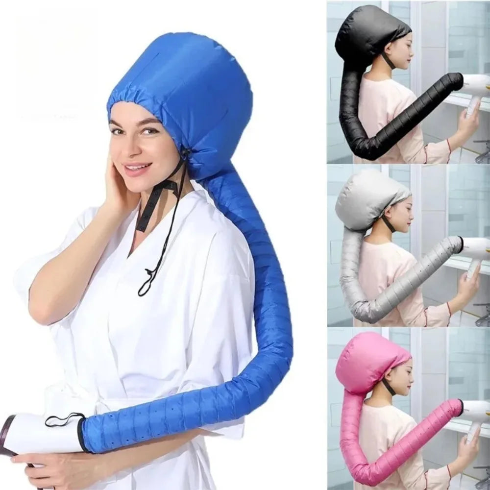 Hooded Hair Dryer Bonnet - Fast-Drying Bonnet Hair Dryer for Natural Hair, Deep Conditioning, Portable & Lightweight for Travel