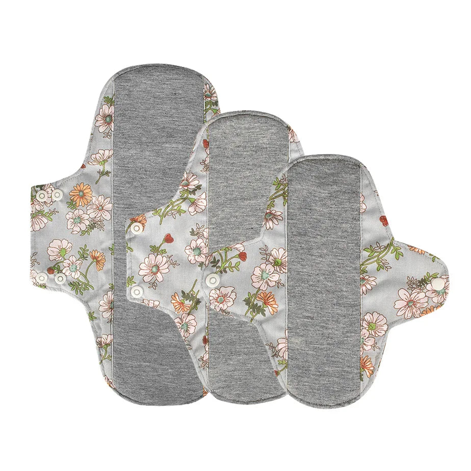 AIO Washable Cotton Printed Panty Liner Regular Flow Menstrual Pads Graphene Cloth Tampons Urinary Incontinence Sanitary Pads