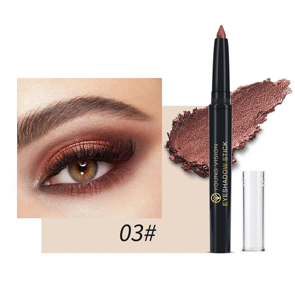 Shimmer & Matte Multi-Color Eyeshadow Sticks | Blendable, Long-Lasting Eye Shadow Pencils Smooth Application for Bold or Natural