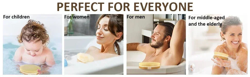 Dry Body Brushes, Exfoliating Body Scrubbers, Natural Bristles for Dry Skin, Improve Circulation, Stop Ingrown Hairs