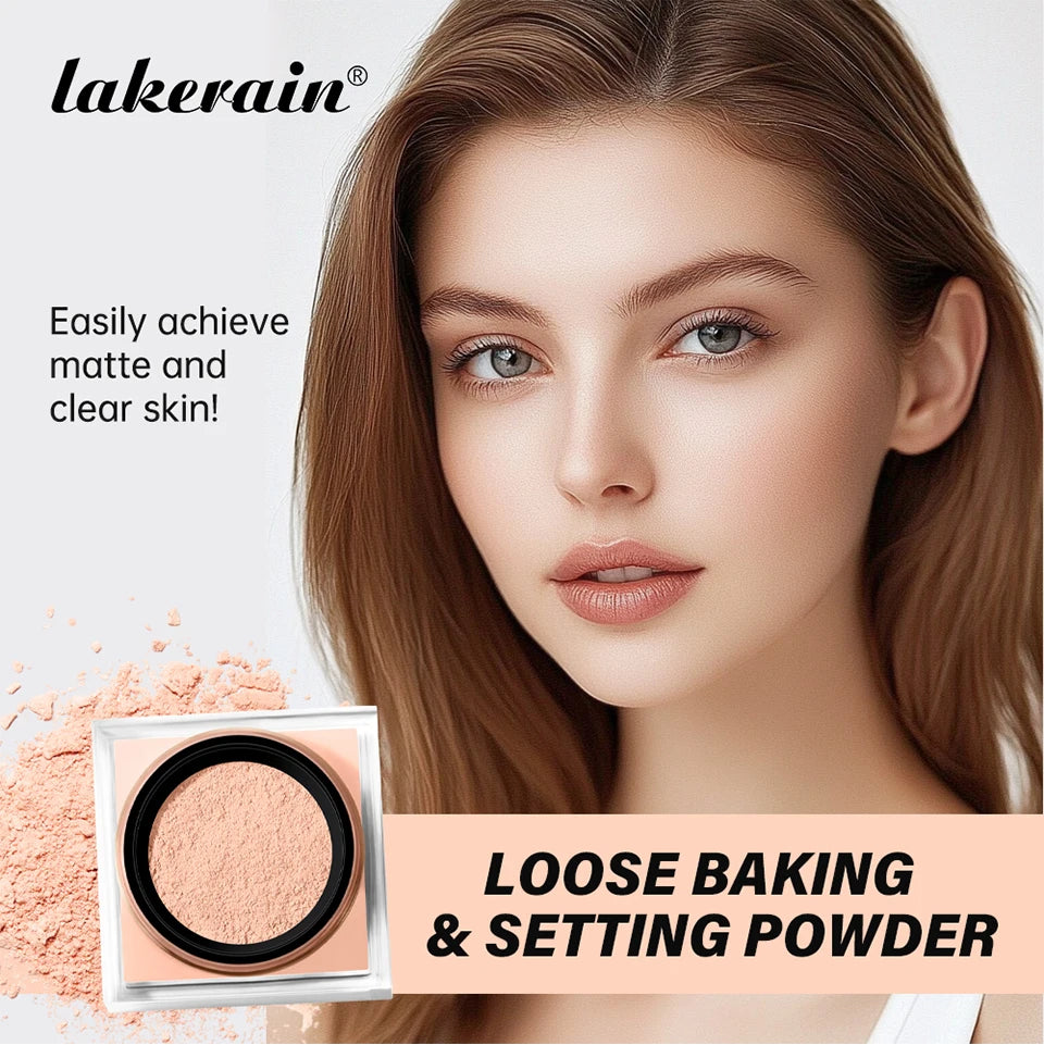 Lakerain Loose Baking Setting Powder Oil Control Natural Matte Finish Long Lasting Makeup Setting Powder Korean Cosmetic 4colors