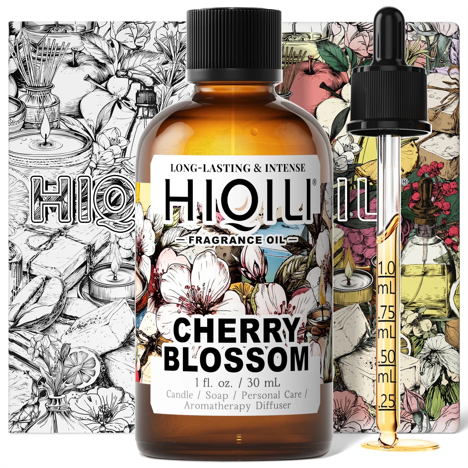 HIQILI New 30ml Perfume Oil Series, Vanilla/Lavender/Rose/Sandalwood 100% Natural Extract Perfume Oil, For Home Use, Humidifier