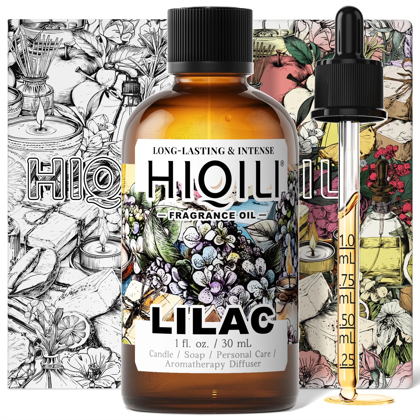 HIQILI New 30ml Perfume Oil Series, Vanilla/Lavender/Rose/Sandalwood 100% Natural Extract Perfume Oil, For Home Use, Humidifier