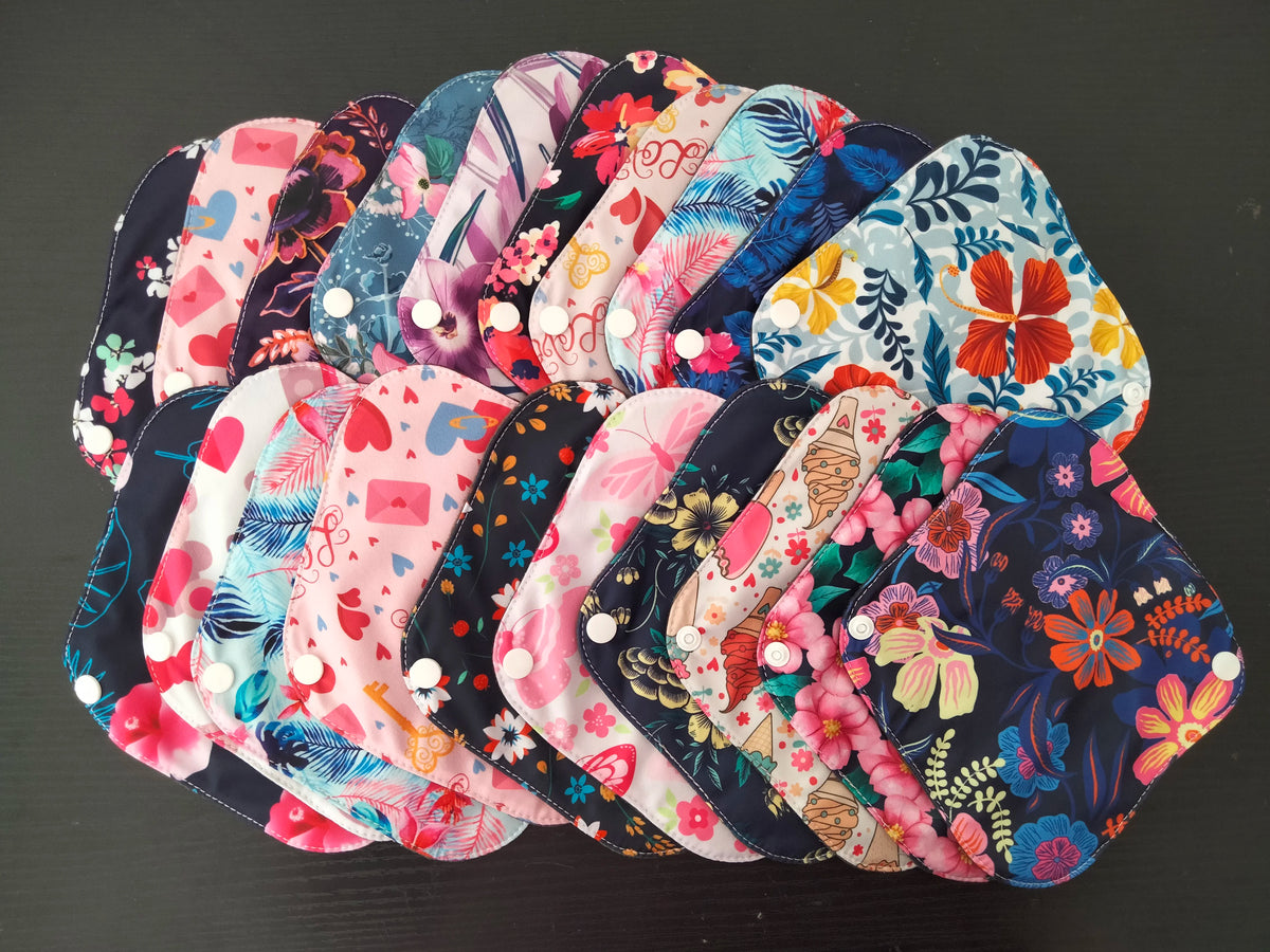 6pcs/lot Health Feminine Hygiene Bamboo Charcoal Panty Liner Reusable Waterproof Ventilate Material Menstrual Cloth Sanitary Pad