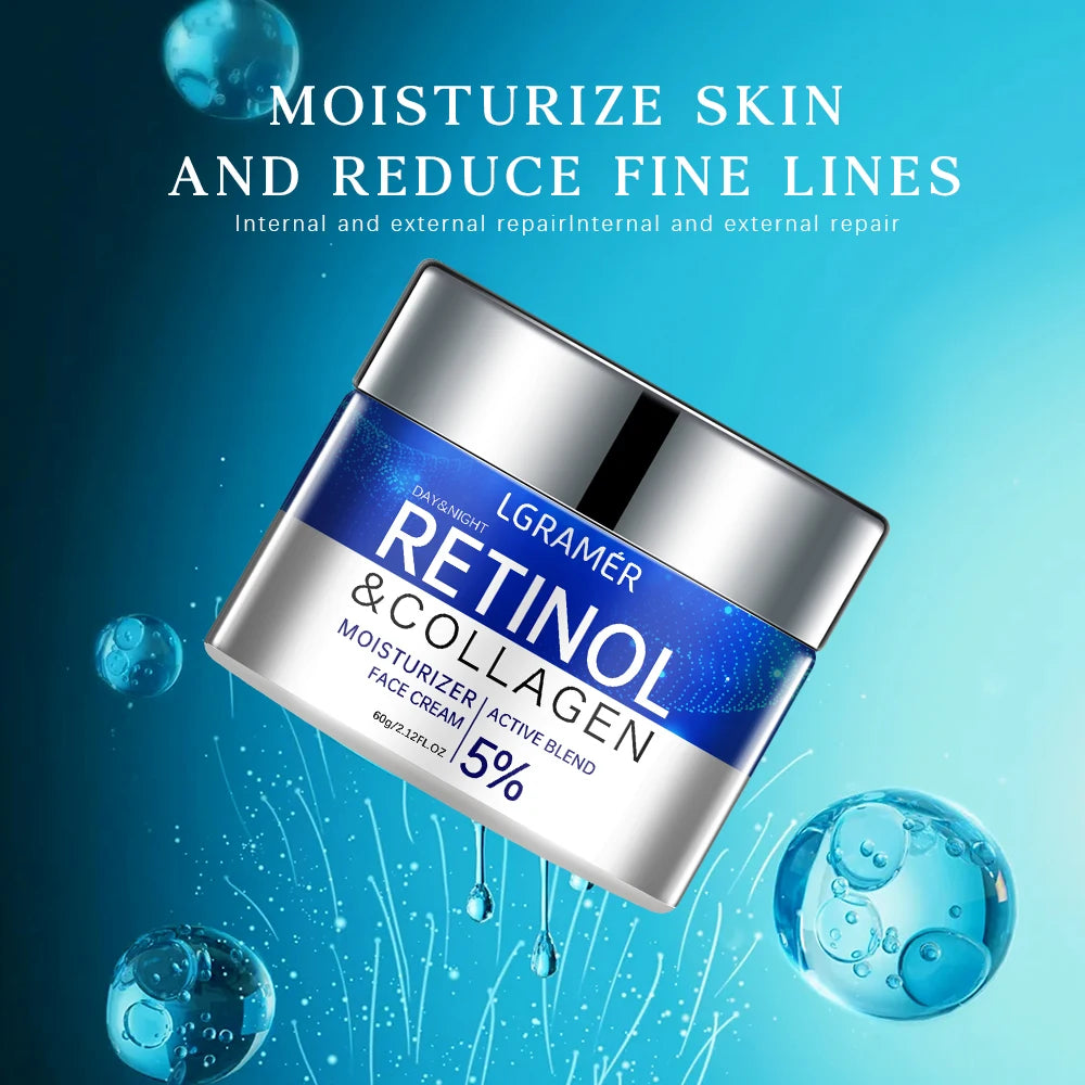 Retinol Face Cream Smooth Wrinkle Younger Firming Lifting Fade Fine Lines Whitening Moisturizing Brightening Skin Care Cosmetic