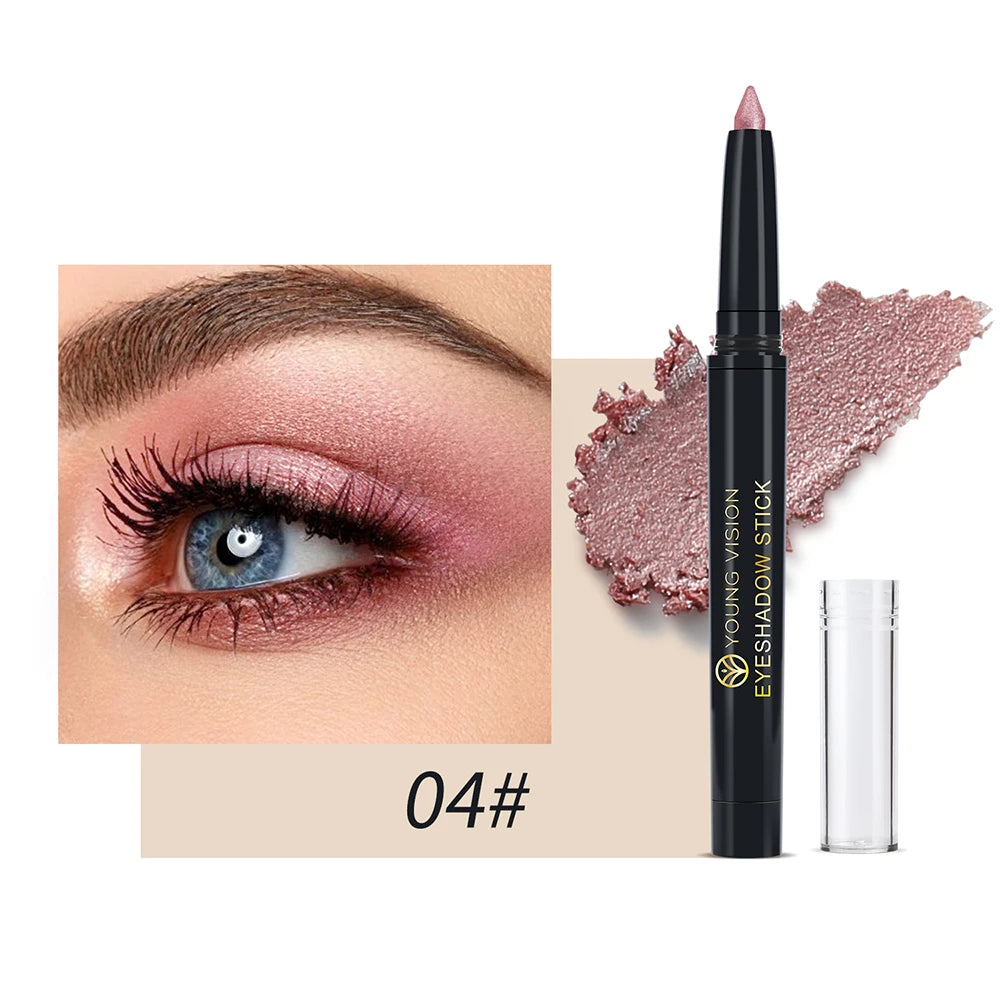 Shimmer & Matte Multi-Color Eyeshadow Sticks | Blendable, Long-Lasting Eye Shadow Pencils Smooth Application for Bold or Natural
