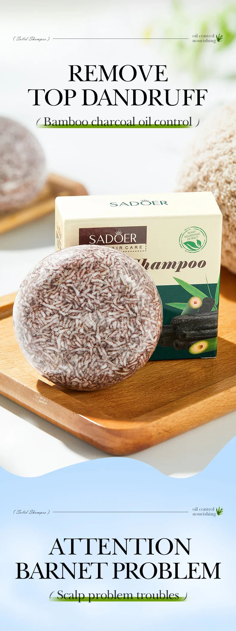 Bamboo Charcoal Shampoo Soap Anti Dandruff Anti Itching Deep Cleansing Hair Soap Lightening Strengthening Hair Roots Refreshing