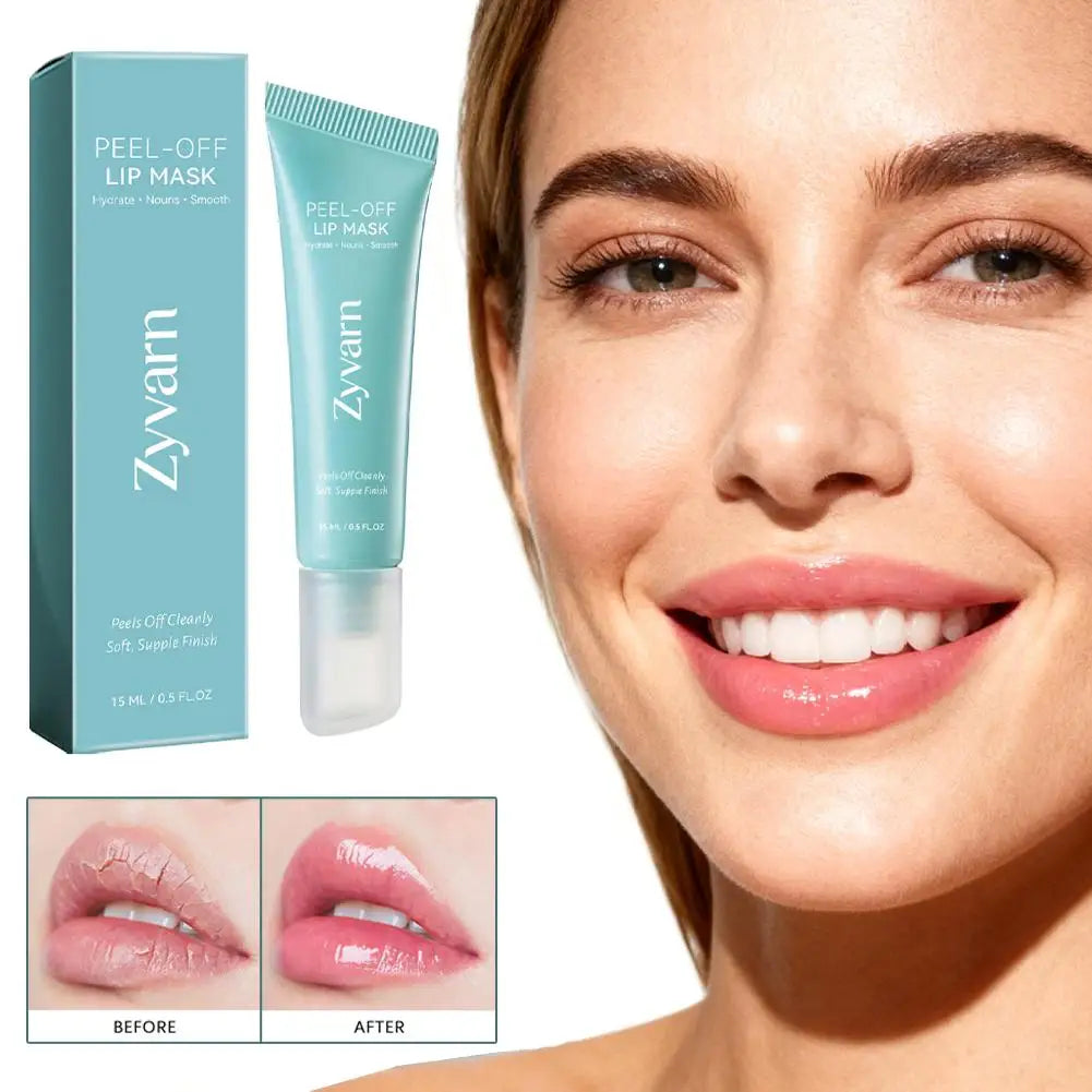 Peel-Off Lip Mask Hydrating Exfoliating Lip Scrub Mask for Dry Lips, Moisturizing Plumping Lip Peel Mask to Remove Dead Skin