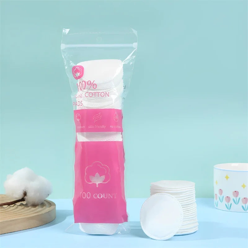 500/100pcs Facial Cleaning Cotton Pads Soft Skin Cleansing Facial Absorbent Paper Makeup Remover Pad Makeup Tools & Accessories