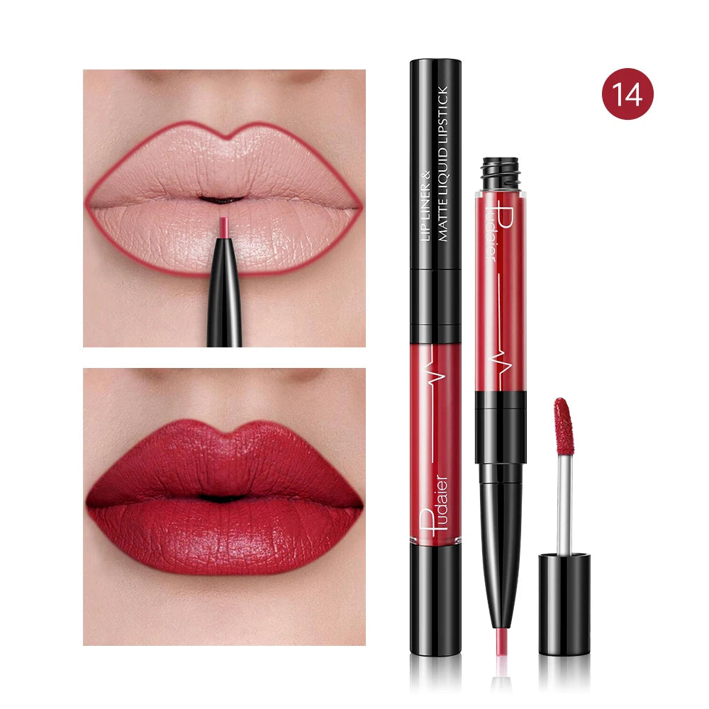 Waterproof Long Lasting Lip Liner Pencil, High Pigment Smooth Matte Lip Liner, Sweatproof Non-Fading Lip Contour Makeup
