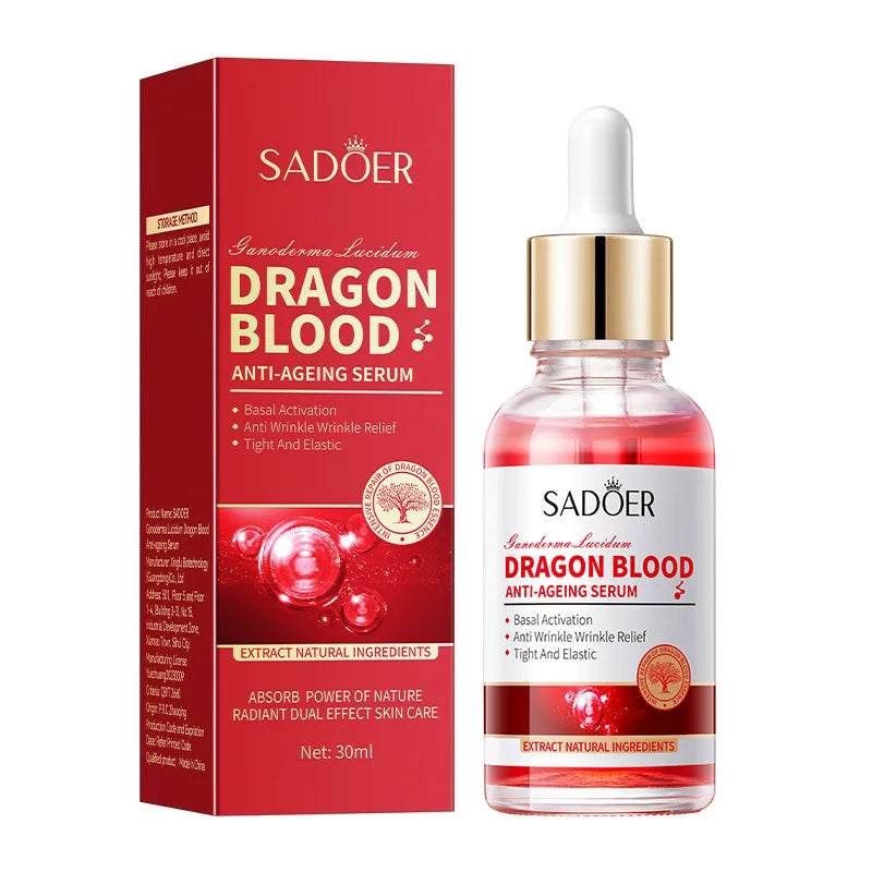 SADOER Ganoderma lucidum Dragon Blood Facial Serum Face Lotion Moisturizing Face Emulsion Oil Refreshing Control Facial Essence