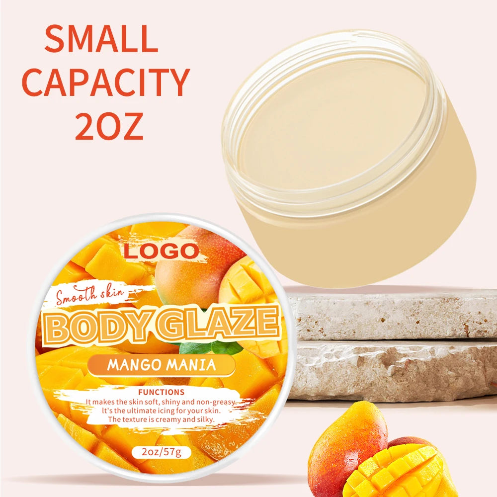 2oz/8oz Mango Mania Body Glaze Nourishing Moisturizing Skin Care Body Butter Refreshing Non-Greasy Body Oil Moisturizing Skin Lo
